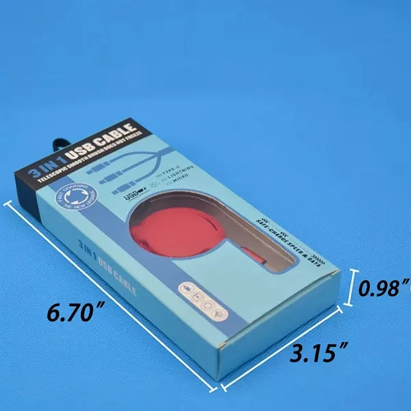 Retractable 3-in-1 SuperSpeed USB Charging Cable