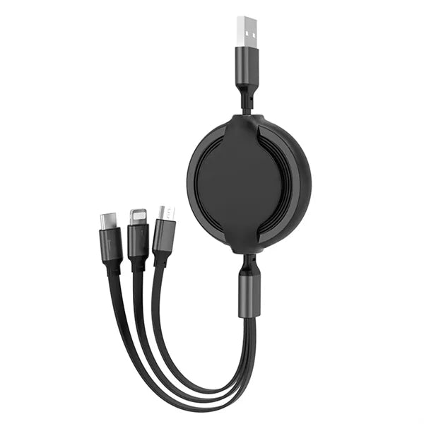 Retractable 3-in-1 SuperSpeed USB Charging Cable