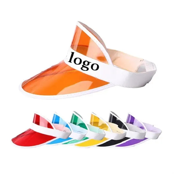 Unisex Clear PVC Plastic Sun Visor UV Protection Cap