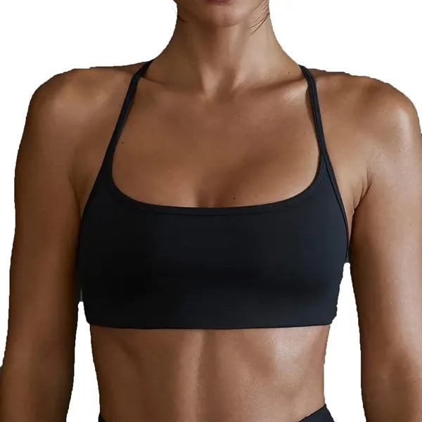 Women's Low-Cut Wire-Free Padded Yoga Sports Bra