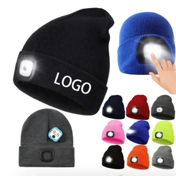 Unisex LED Light Winter Knitted Hat Cap Beanie