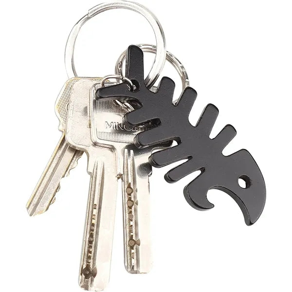 Fish Bone Shaped Metal Bottle Opener with Key Holder