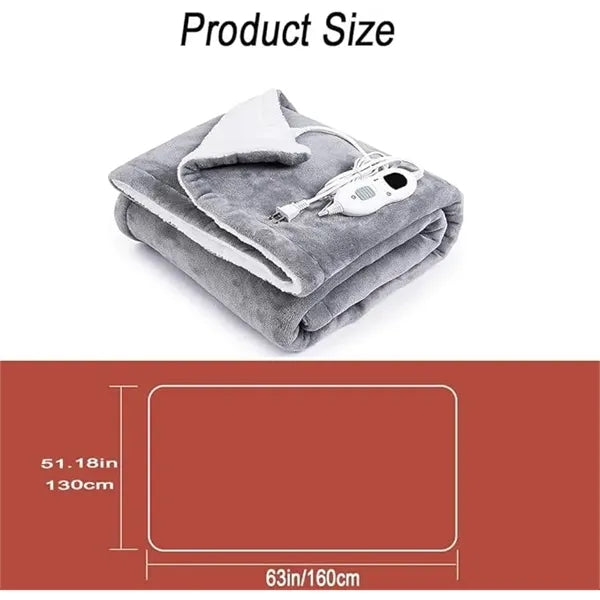 Electric Heated Throw Blanket 51x63"