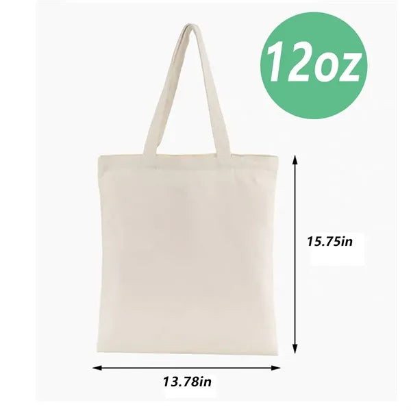 12 oz Polyester-cotton Canvas Shopping Grocery Tote Bag