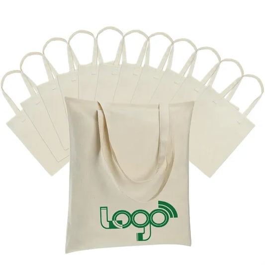 5 oz Cotton Canvas Shopping Grocery Tote Bag