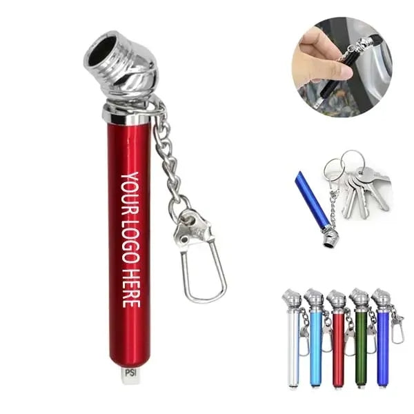 Aluminum Tire Gauge Keychain