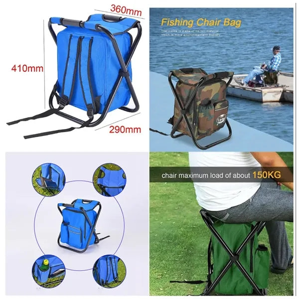 Foldable Fishing Chair and Backpack 3 in 1
