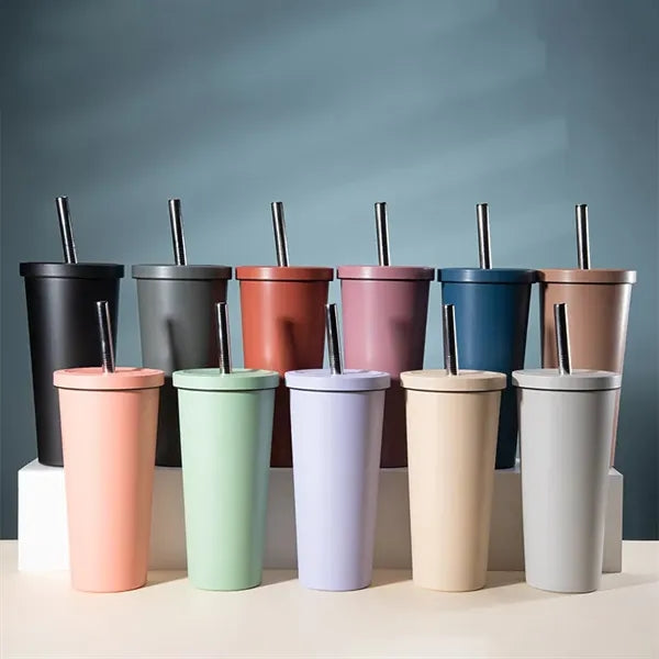 Fashionable Simple Straw Coffee Cup