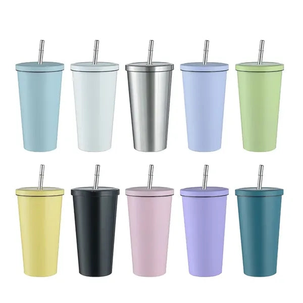 Fashionable Simple Straw Coffee Cup