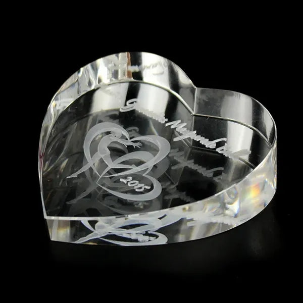 Crystal Heart Paperweight