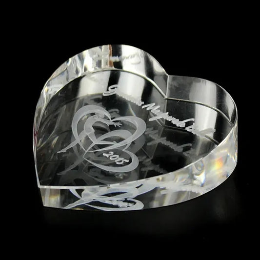 Crystal Heart Paperweight