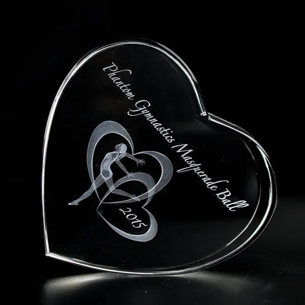 Crystal Heart Paperweight