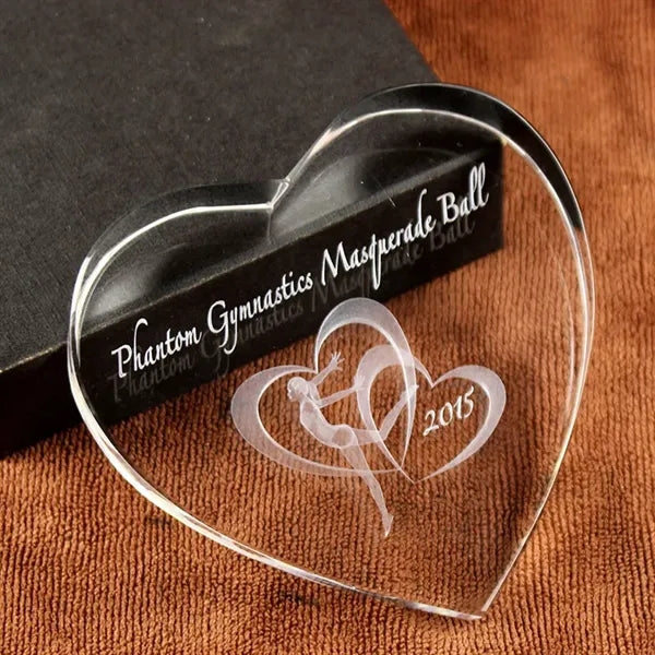 Crystal Heart Paperweight