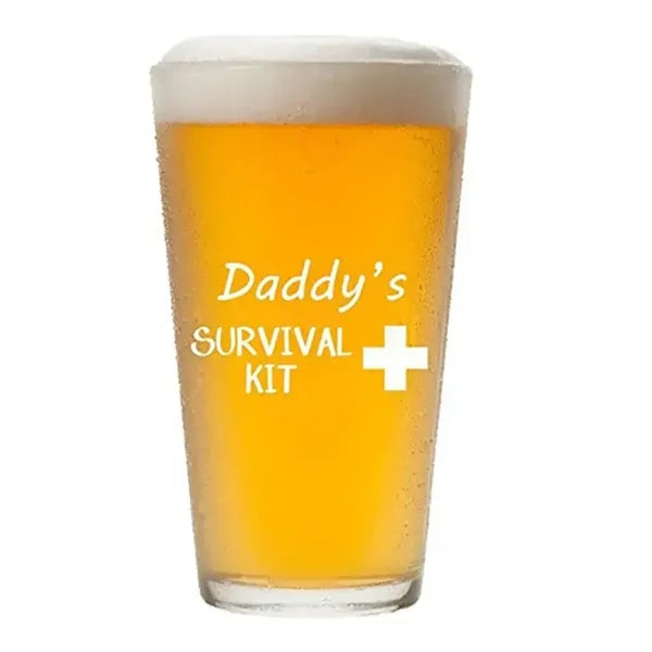16OZ Tall Clear Drinking Glasses Heavy Base Pub Style Design