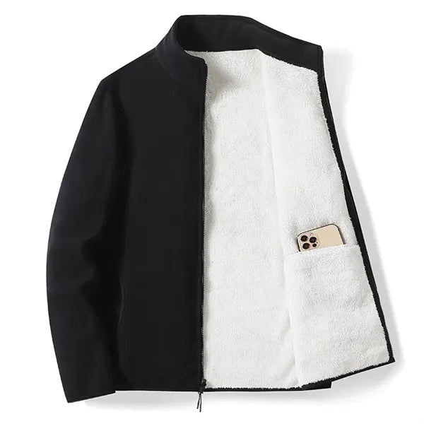 Polar Fleece Jackets Stand Collar Zipper Closure Coats