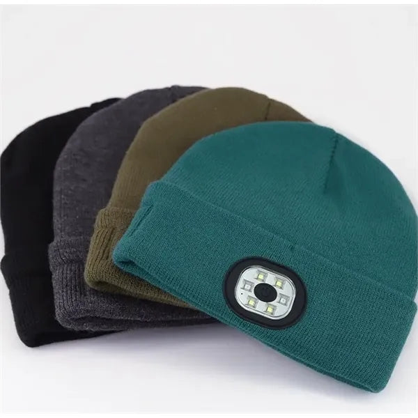 LED Light Cap Knit Beanie Hat