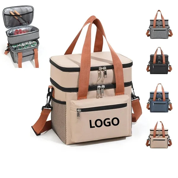 Double-Layered Portable Outdoor Lunch Bag