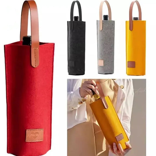 Single Felt Tote Bag Ideal for Wine Lovers