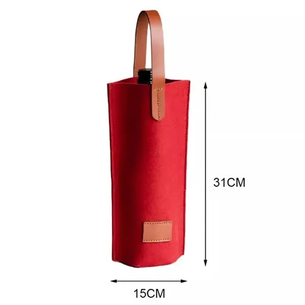 Single Felt Tote Bag Ideal for Wine Lovers