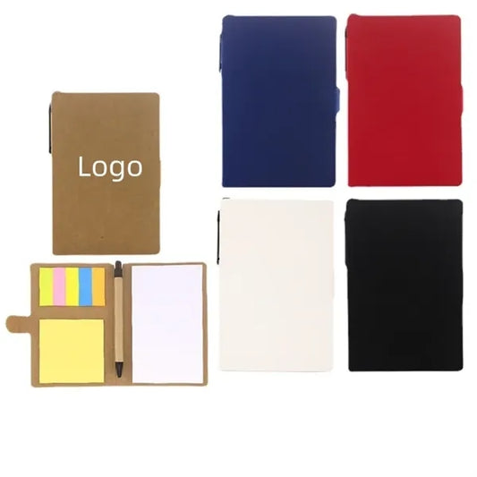 Notebook Set with 5-Color Index Tabs, Sticky Notes, and Pen