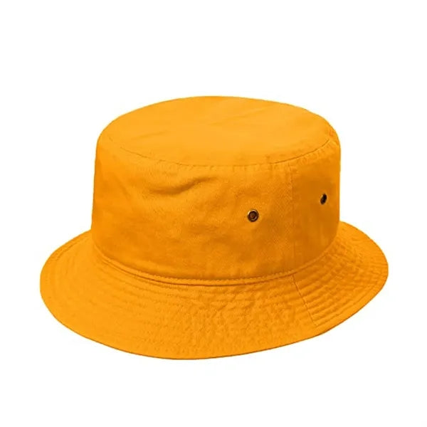 Unisex Fishing Brushed Cotton Twill Bucket Hat-Embroidered