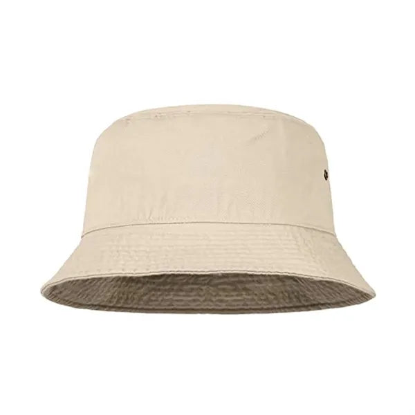Unisex Fishing Brushed Cotton Twill Bucket Hat-Embroidered