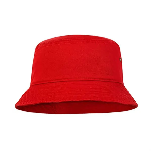 Unisex Fishing Brushed Cotton Twill Bucket Hat-Embroidered