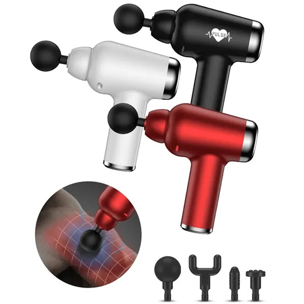 Mini Massage Gun for Pain Relief with 4 Heads