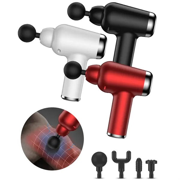 Mini Massage Gun for Pain Relief with 4 Heads
