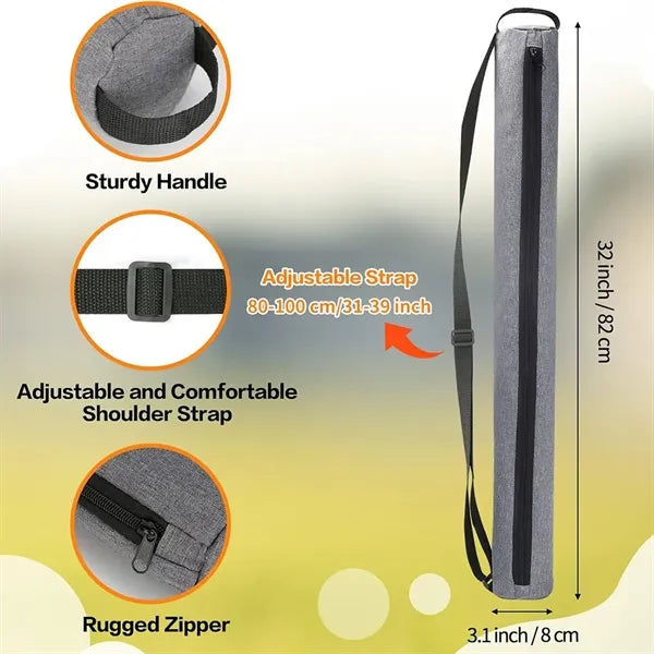 Insulated Golf Beer Beverage Cylinder Cooler Sling Bag