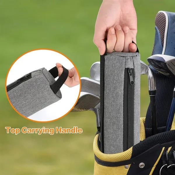 Insulated Golf Beer Beverage Cylinder Cooler Sling Bag