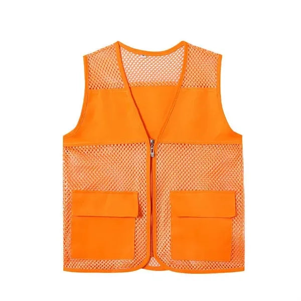 Unisex Volunteer Vest Advertising Zipper Mesh Wear