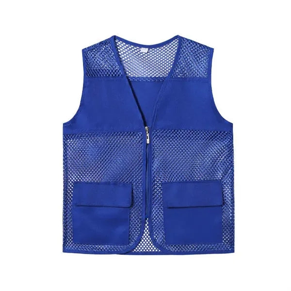 Unisex Volunteer Vest Advertising Zipper Mesh Wear