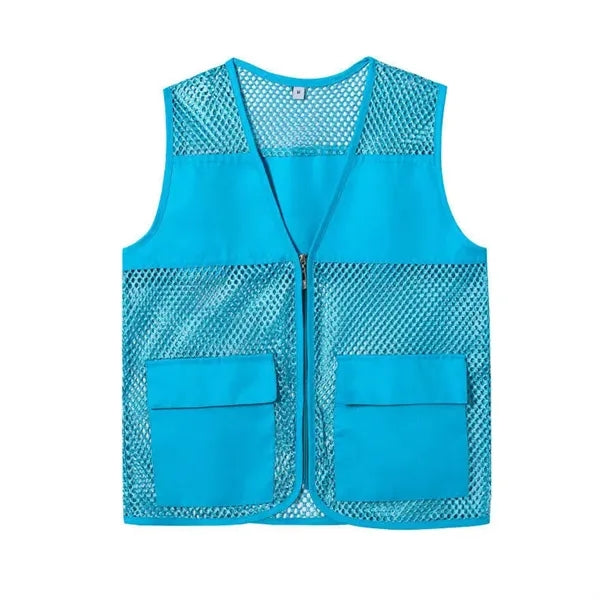 Unisex Volunteer Vest Advertising Zipper Mesh Wear