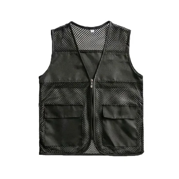 Unisex Volunteer Vest Advertising Zipper Mesh Wear