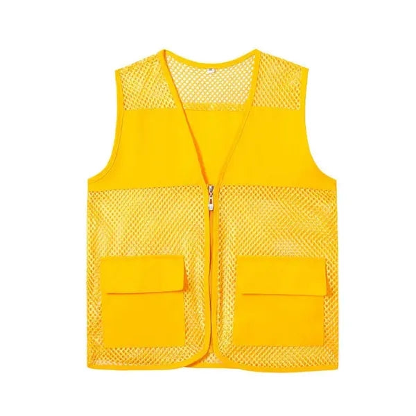Unisex Volunteer Vest Advertising Zipper Mesh Wear