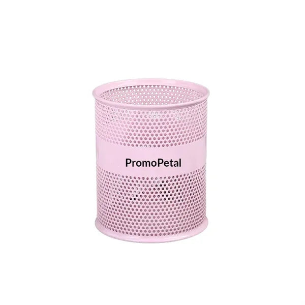 Metal Hollowed Desk Organizer Multifunction Round Pen Holder