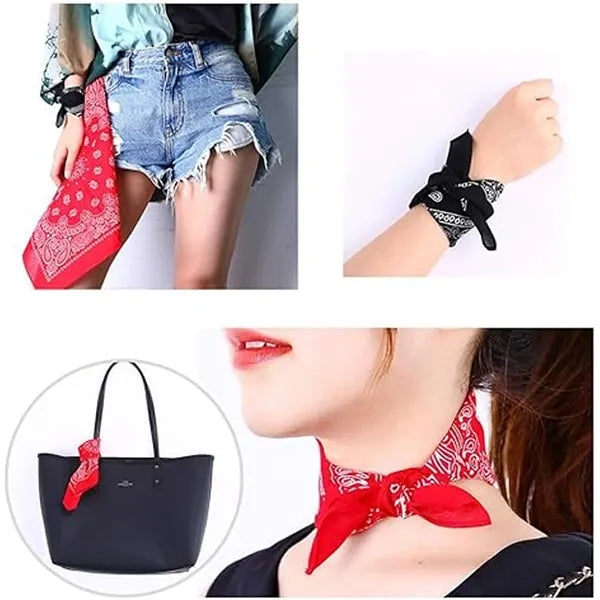 100% Cotton Bandanas Face Mask Square Scarf Headwear