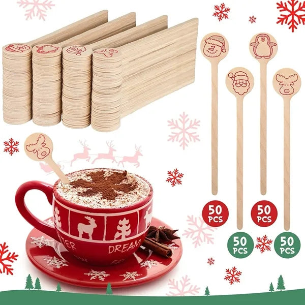 6'' Disposable Wooden Coffee Stirrer