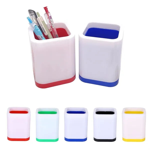 Square Dual-Layer Detachable Plastic Pen Holder