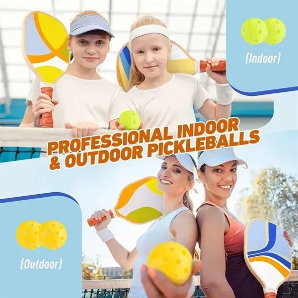 40 Hole Colorful Pickleballs 3 or 4-Pack in Clear Barrel