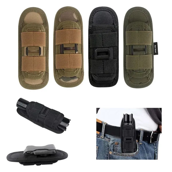 Tactical Flashlight Holster With Belt Clip