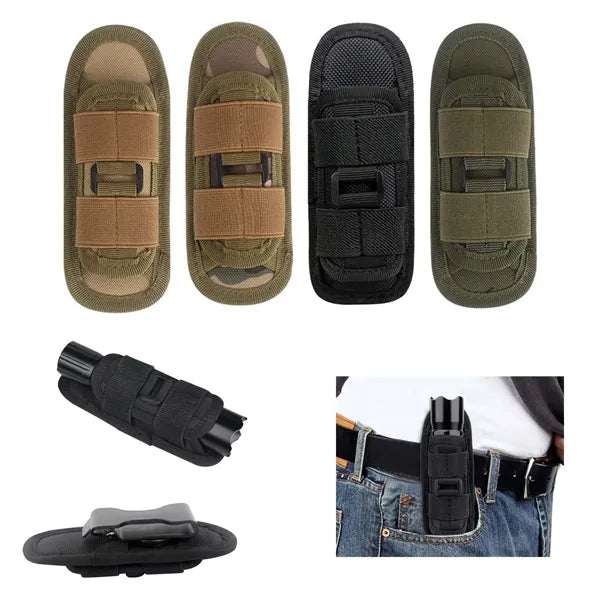 Tactical Flashlight Holster With Belt Clip