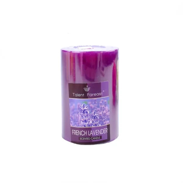Scented cylindrical wax smokeless aromatherapy candles