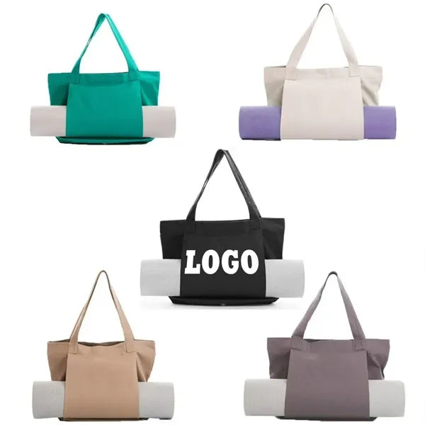Canvas Yoga Mat Boat Tote Bag with Spacious Compartments