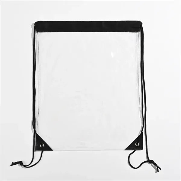 Clear Drawstring Cinch Pack Backpack For Stadiums Travel And