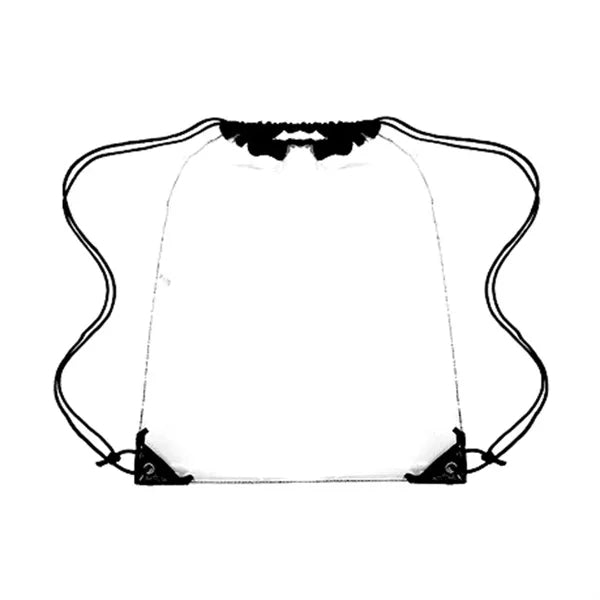 Clear Drawstring Cinch Pack Backpack For Stadiums Travel And