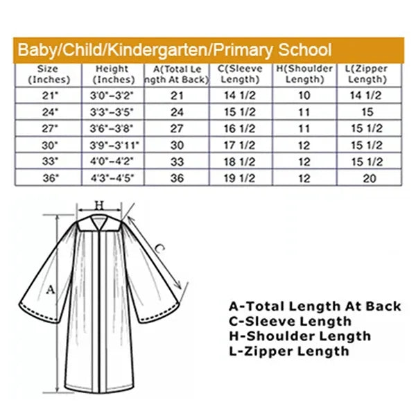 Graduation Gown & Cap with Tassel for Preschool kindergarten
