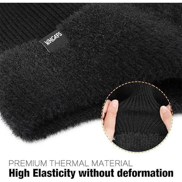 Winter Fleece Line Beanie With Earflap