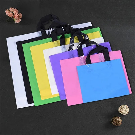 High-Density Plastic Shopping Bags with Handles